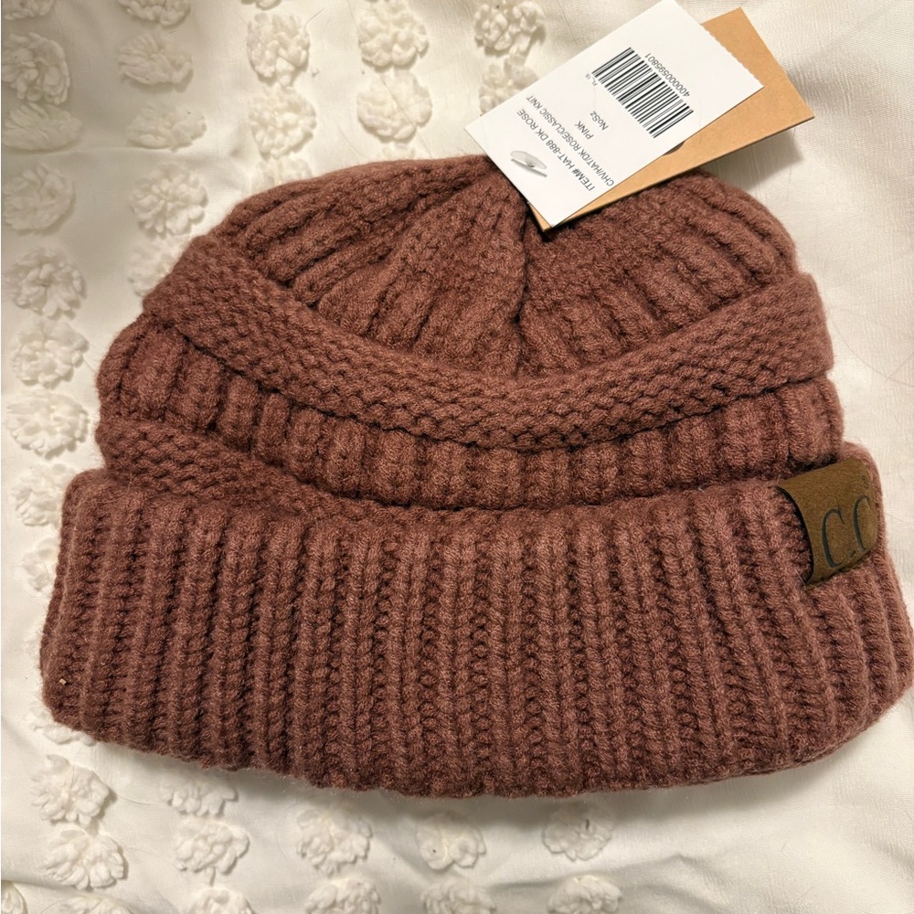 C.C Women's Cozy Knit Beanie - Rich Brown